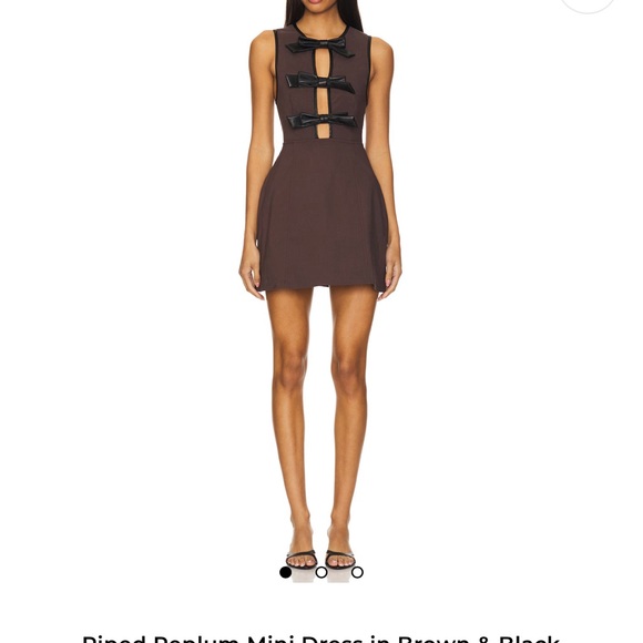 WeWoreWhat Dresses & Skirts - WeWoreWhat Brown and Black Bow Mini Dress - NEVER WORN